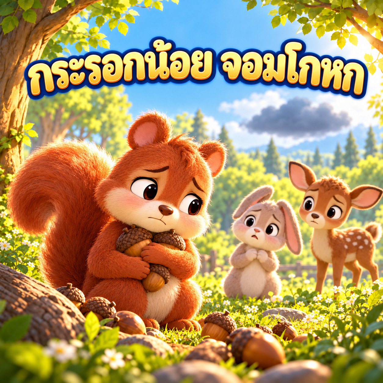 ปกนิทาน กระรอกน้อย จอมโกหก