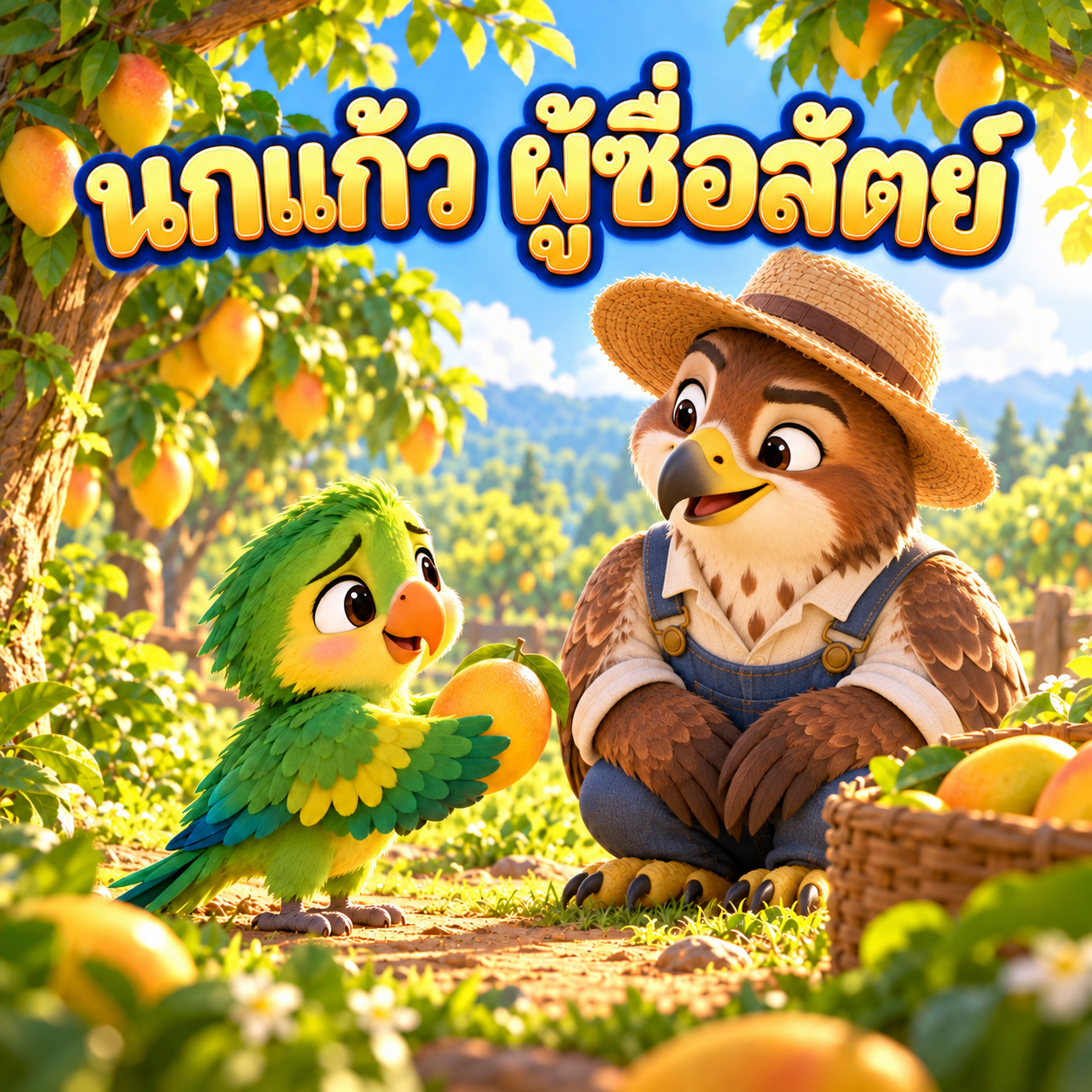 ปกนิทาน นกแก้ว ผู้ซื่อสัตย์